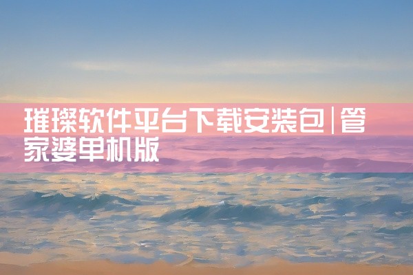璀璨软件平台下载安装包